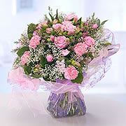 Pink Whisper bouquet, pink roses