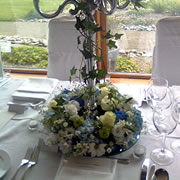 A table centre wreath base with Candelabra